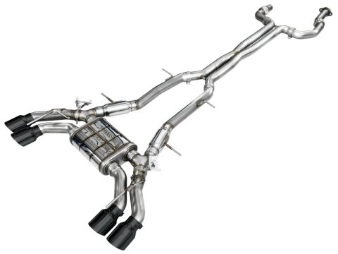 AWE Tuning 2021+ Cadillac CT4-V Blackwing SwitchPath Exhaust - Diamond Black Tips thumbnail 1