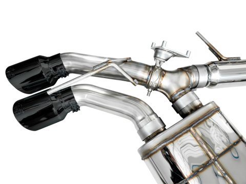 AWE Tuning 2021+ Cadillac CT4-V Blackwing SwitchPath Exhaust - Diamond Black Tips thumbnail 8