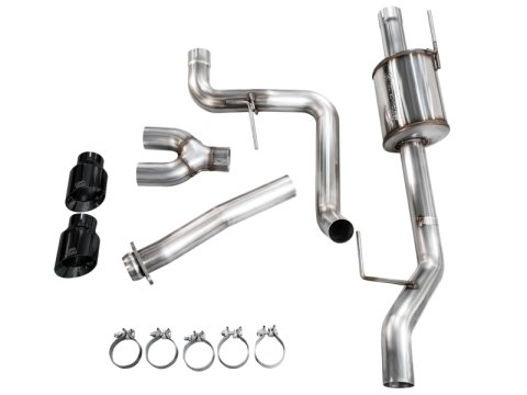 AWE 21-25 Ford F150 (14th Gen Reg Cab) Cat-Back Exhaust - 4.5in Dual Side Exit Diamond Black Tips thumbnail 5