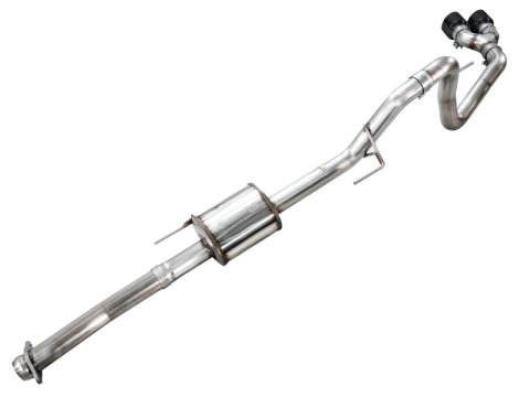 AWE 21-25 Ford F150 (14th Gen Reg Cab) Cat-Back Exhaust - 4.5in Dual Side Exit Diamond Black Tips thumbnail 6