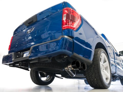 AWE 21-25 Ford F150 (14th Gen Reg Cab) Cat-Back Exhaust - 4.5in Dual Side Exit Diamond Black Tips thumbnail 7
