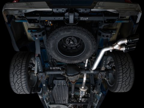 AWE 21-25 Ford F150 (14th Gen Reg Cab) Cat-Back Exhaust - 4.5in Dual Side Exit Diamond Black Tips thumbnail 9