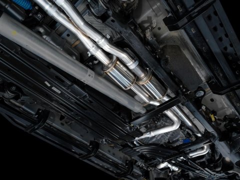 AWE Tuning 2025+ RAM 1500 RHO 3.0 I6 TT 0FG Dual Rear Exit Cat-Back Exhaust - Diamond Black Tips thumbnail 2