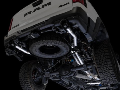 AWE Tuning 2025+ RAM 1500 RHO 3.0 I6 TT 0FG Dual Rear Exit Cat-Back Exhaust - Diamond Black Tips thumbnail 3