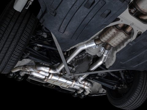 AWE Tuning 20-25 BMW X3 M/M Comp (F97) AWD SwitchPath Axle-Back Exhaust - Diamond Black Tips thumbnail 2