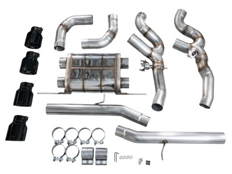 AWE Tuning 20-25 BMW X3 M/M Comp (F97) AWD SwitchPath Axle-Back Exhaust - Diamond Black Tips thumbnail 3