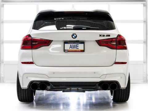 AWE Tuning 20-25 BMW X3 M/M Comp (F97) AWD SwitchPath Axle-Back Exhaust - Diamond Black Tips thumbnail 5