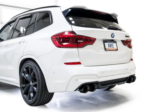 AWE Tuning 20-25 BMW X3 M/M Comp (F97) AWD SwitchPath Axle-Back Exhaust - Diamond Black Tips thumbnail 6