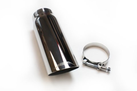JBA 2.5in x 3in x 9in Polished Chrome Tip - Clamp On thumbnail 1