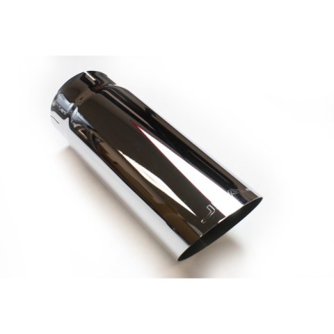 JBA 4in x 4.5in x 12in Angle Cut Chrome Plated Exhaust Tip thumbnail 4