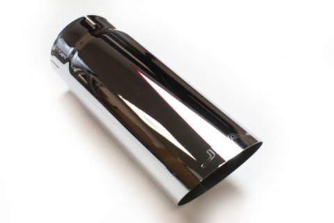 JBA 4in x 4.5in x 12in Angle Cut Chrome Plated Exhaust Tip thumbnail 5