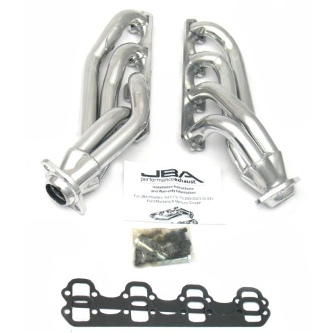 JBA 65-73 Ford Mustang 260-302 SBF 1-5/8in Primary Silver Ctd Mid Length Header thumbnail 2