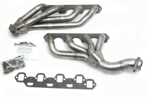 JBA 65-73 Ford Mustang 351W SBF w/T-5/Cable Clutch 1-5/8in Primary Raw 409SS Mid Length Header thumbnail 1