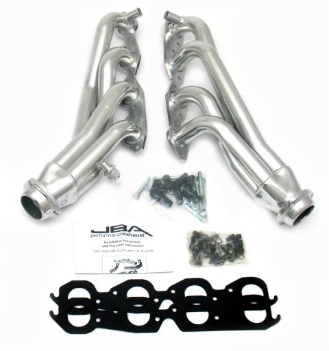 JBA 96-00 GM Truck 7.4L Vortec w/EGR & A.I.R. 1-3/4in Primary Silver Ctd Cat4Ward Header thumbnail 1