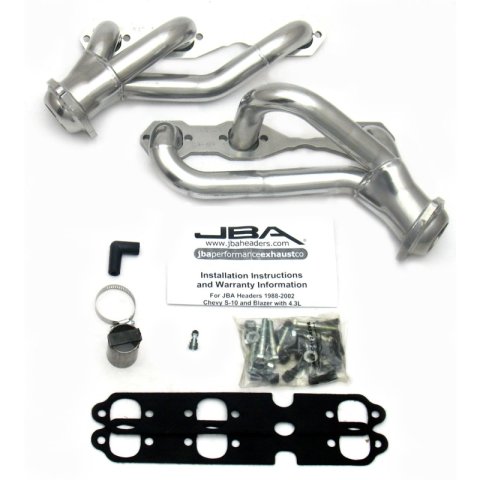 JBA GM S-Truck 4.3L V6 2WD 1-1/2in Primary Silver Ctd Cat4Ward Header thumbnail 3