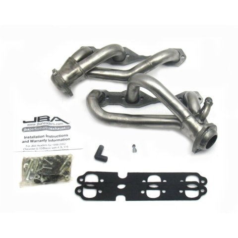 JBA 96-01 GM S Truck 4.3L V6 w/o A.I.R. Injection 1-1/2in Primary Raw 409SS Cat4Ward Header thumbnail 4