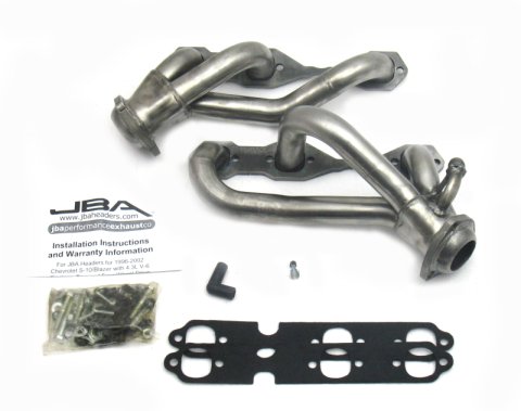 JBA 96-01 GM S Truck 4.3L V6 w/o A.I.R. Injection 1-1/2in Primary Raw 409SS Cat4Ward Header thumbnail 5