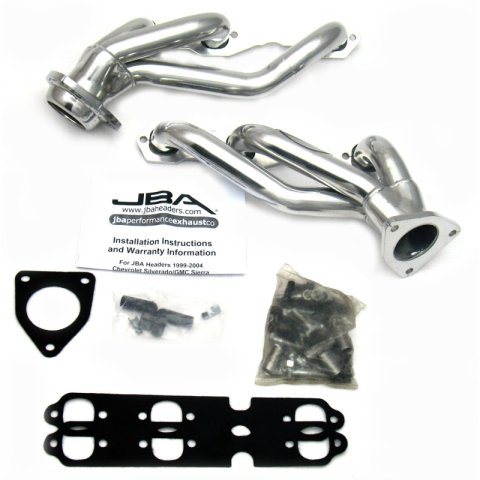 JBA 03-13 GM Truck 4.3L V6 1-1/2in Primary Silver Ctd Cat4Ward Header thumbnail 5