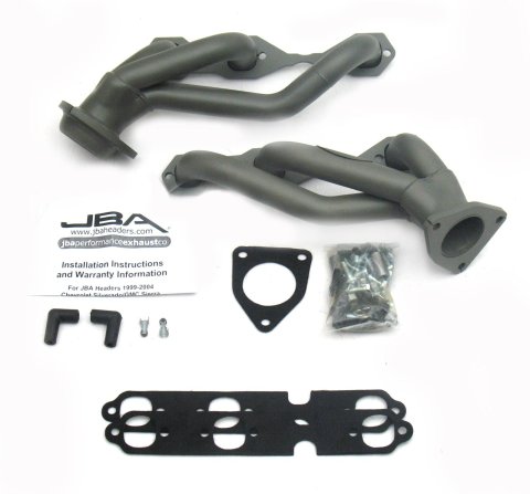 JBA 03-13 GM Truck 4.3L V6 1-1/2in Primary Ti Ctd Cat4Ward Header thumbnail 1