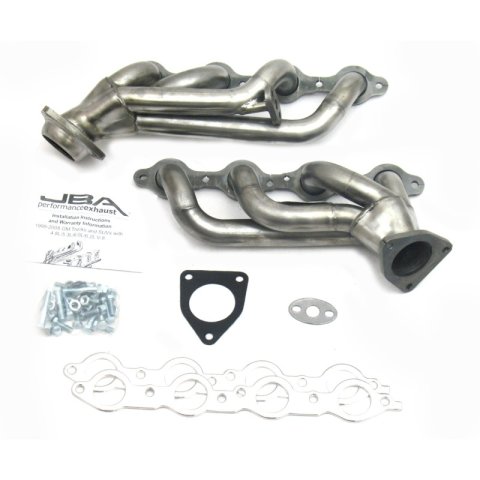 JBA 99-01 GM Truck 4.8L/5.3L LS w/o A.I.R. w/EGR 1-5/8in Primary Raw 409SS Cat4Ward Header thumbnail 2
