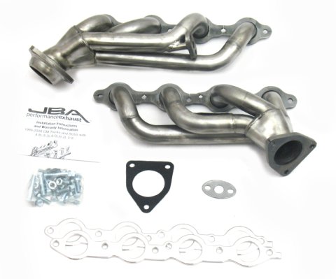 JBA 99-01 GM Truck 4.8L/5.3L LS w/o A.I.R. w/EGR 1-5/8in Primary Raw 409SS Cat4Ward Header thumbnail 3