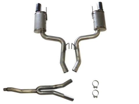 JBA 15-20 Ford Mustang EcoBoost 304 Stainless Steel Cat-Back Exhaust thumbnail 1