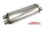 JBA Universal Chambered 304SS Muffler 22x8x5 2.5in Dual In/Dual Out thumbnail 3
