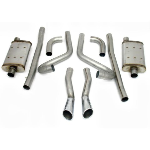 JBA 65-66 Ford Mustang 260-428 409SS Dual Through Rear Valance Header Back Exhaust thumbnail 1