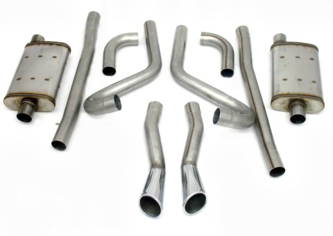 JBA 65-66 Ford Mustang 260-428 409SS Dual Through Rear Valance Header Back Exhaust thumbnail 2