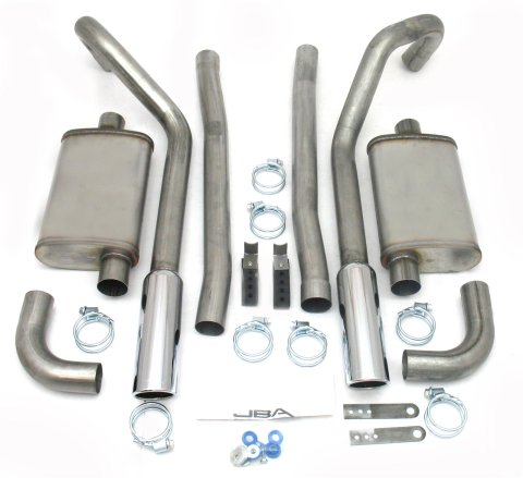 JBA 65-70 Ford Mustang 260-428 409SS Dual Under Rear Valance Header Back Exhaust thumbnail 1
