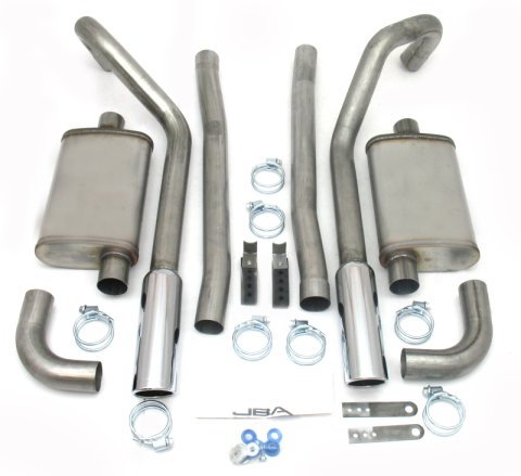 JBA 65-70 Ford Mustang 260-428 409SS Dual Under Rear Valance Header Back Exhaust thumbnail 4
