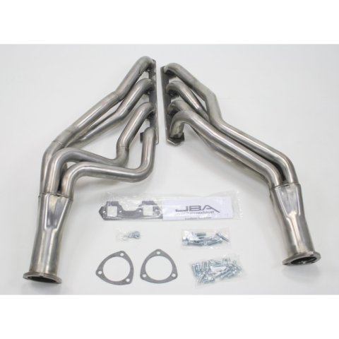 JBA 65-73 Ford Mustang 260-302 SBF 4 Speed C4/C6/AOD 1-3/4in Primary Raw 409SS Long Tube Header thumbnail 1