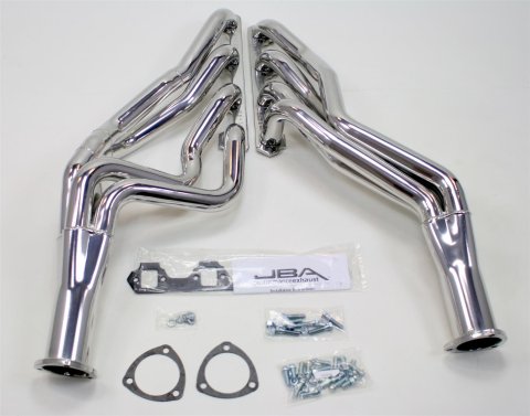 JBA 65-73 Ford Mustang 260-302 SBF 4 Speed C4/C6/AOD 1-3/4in Primary Silver Long Tube Header thumbnail 1