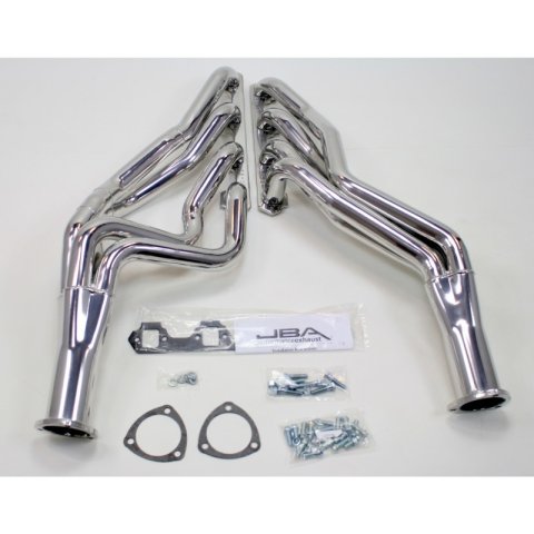JBA 65-73 Ford Mustang 260-302 SBF 4 Speed C4/C6/AOD 1-3/4in Primary Silver Long Tube Header thumbnail 4