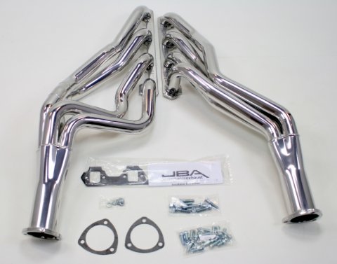 JBA 65-73 Ford Mustang 260-302 SBF 4 Speed C4/C6/AOD 1-3/4in Primary Silver Long Tube Header thumbnail 5