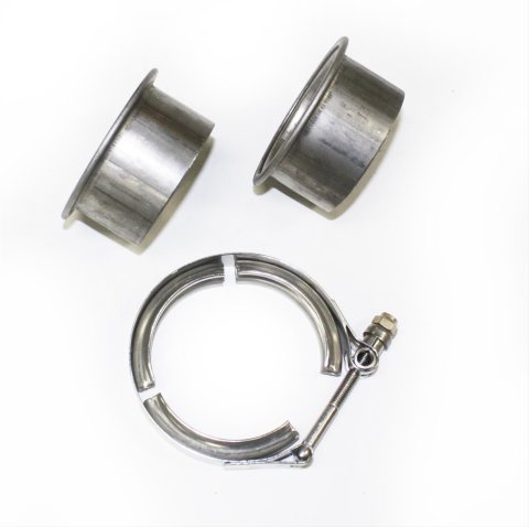 JBA 2.5in Stainless Steel V-Band Clamp & Flanges thumbnail 1