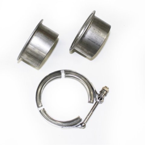 JBA 2.5in Stainless Steel V-Band Clamp & Flanges thumbnail 2