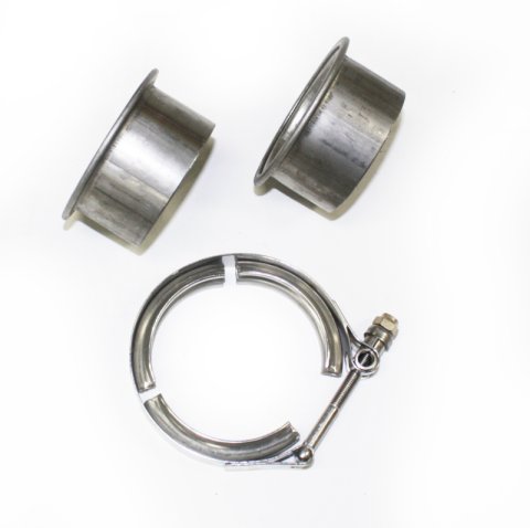 JBA 2.5in Stainless Steel V-Band Clamp & Flanges thumbnail 3