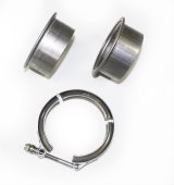 JBA 3in Stainless Steel V-Band Clamp & Flanges thumbnail 1