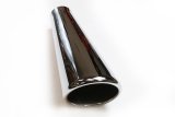 JBA 2in x 4in x 11in Rolled Stainless Steel Polished Chrome Trumpet Tip - Weld On thumbnail 2