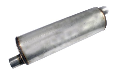 JBA Universal Chambered 304SS Muffler 22in x 7in Round 2.5in Offset/Offset thumbnail 1