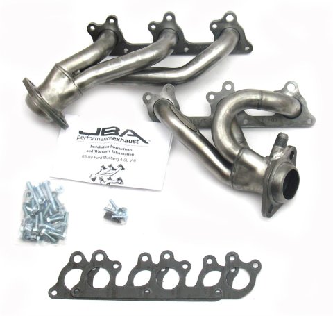 JBA 05-10 MUSTANG V6 1/2in Header Shorty Stainless Steel thumbnail 1