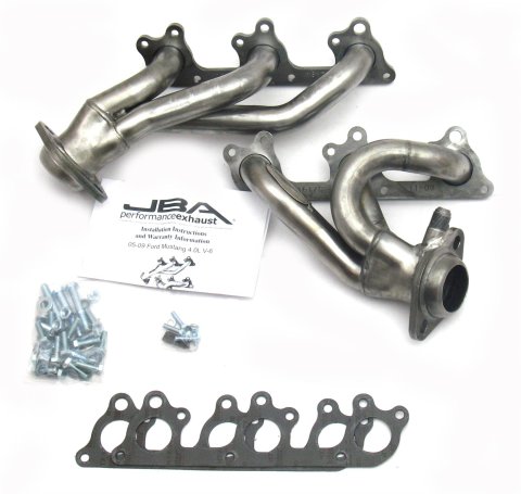 JBA 05-10 MUSTANG V6 1/2in Header Shorty Stainless Steel thumbnail 2