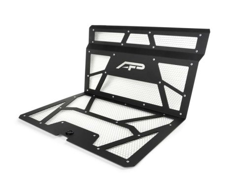 Agency Power 14-18 Polaris RZR XP 1000/XP Turbo Vented Engine Cover - Matte Black/Raw Alum. Mesh thumbnail 1