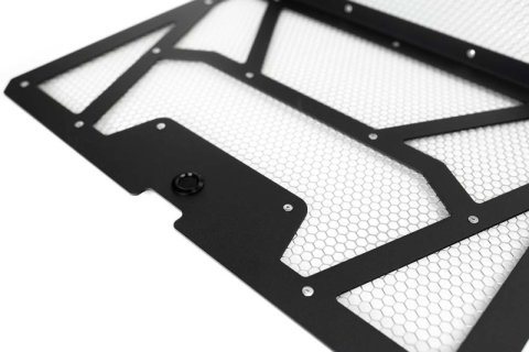 Agency Power 14-18 Polaris RZR XP 1000/XP Turbo Vented Engine Cover - Matte Black/Raw Alum. Mesh thumbnail 3