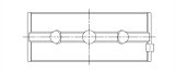 ACL Toyota 1RZ, 2RZ, 2TZ, 3RZ Inline 4 .25mm Oversized High Performance Main Bearing Set thumbnail 3