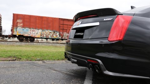 Corsa 2016-2019 Cadillac CTS V Sedan 6.2L V8 2.75in Polished Sport Axle-Back Exhaust thumbnail 9