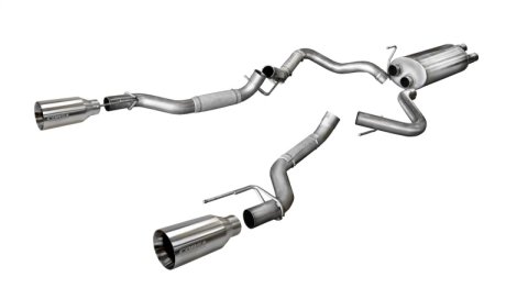Corsa 2017-2020 Ford F-150 Raptor 3.5L Sport Cat-Back Dual Rear Exit w/ 5in Satin Polished Tip thumbnail 4