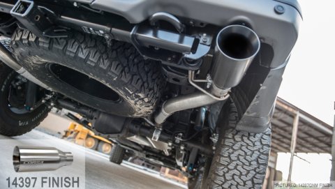 Corsa 2017-2020 Ford F-150 Raptor 3.5L Sport Cat-Back Dual Rear Exit w/ 5in Satin Polished Tip thumbnail 6