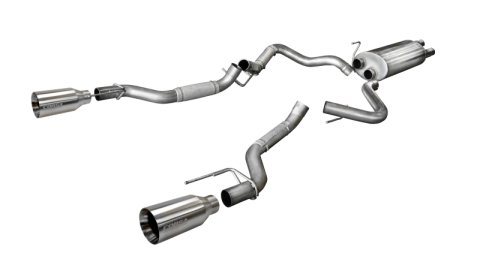 Corsa 2017-2020 Ford F-150 Raptor 3.5L Sport Cat-Back Dual Rear Exit w/ 5in Satin Polished Tip thumbnail 7